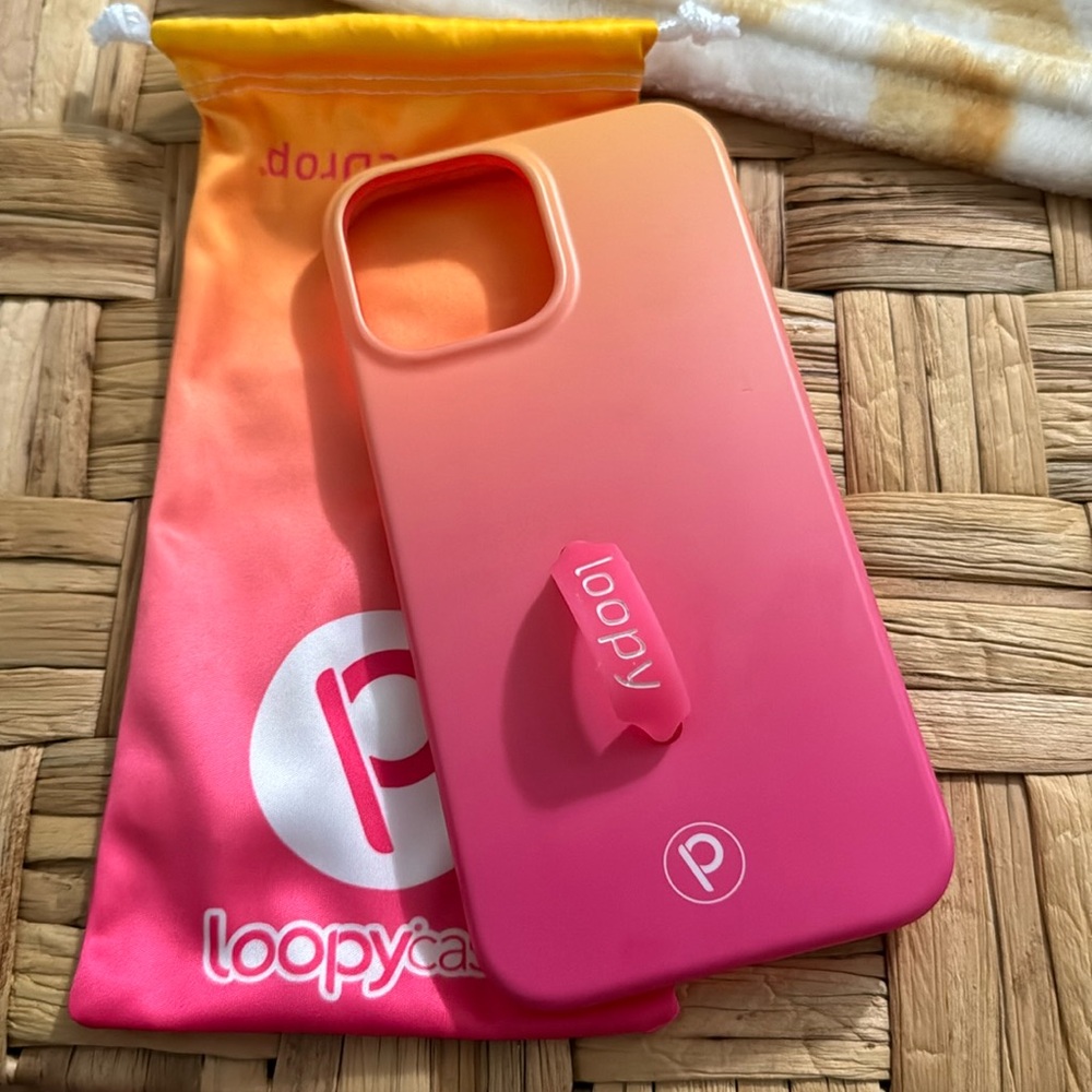 Loopy • IPhone 13 Pro Max • phone case “PINK LEMONADE OMBRE”